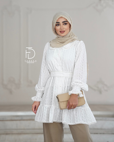 پیراهن عروسک با پارچه خامه دوزی ترک