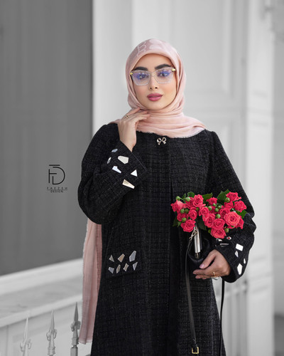 عبای زنانه خاص شنل آیینه کاری شده