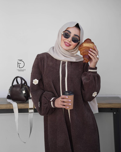 عبای شکوفه با پارچه لمزور بیسکویتی شاین دار