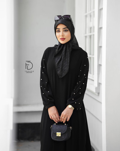 عبای ستاره با پارچه کریشه اورجینال اندونزی به همراه سنگدوزی شده