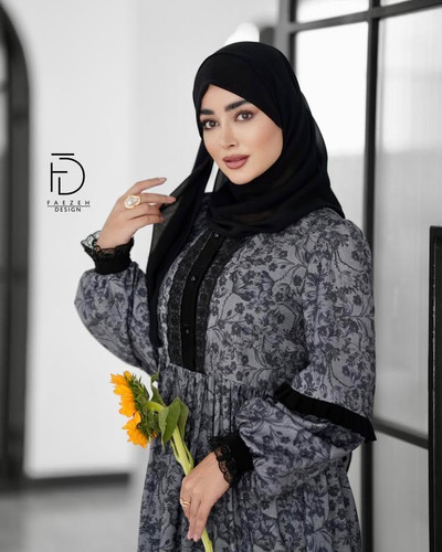 پیراهن نازگل با پارچه رویال نخ