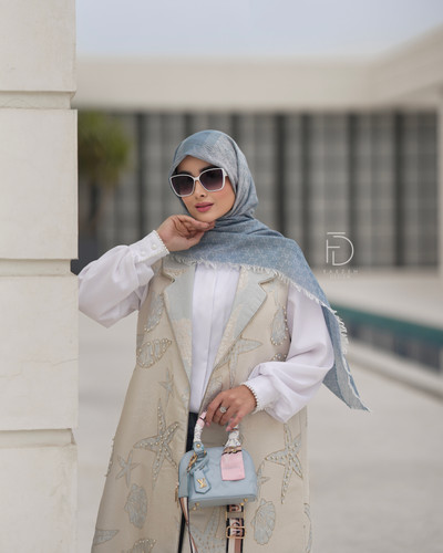 وست مروارید با پارچه ژاکارد